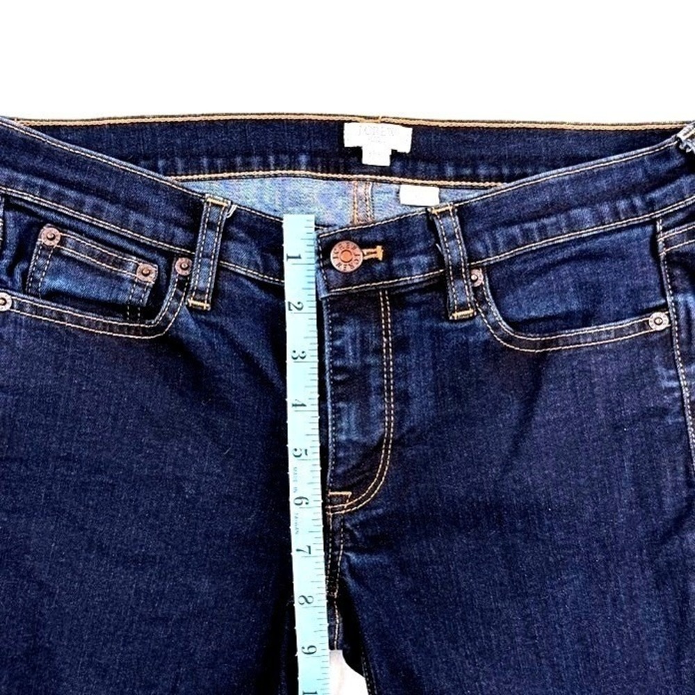 J Crew Stretch Dark Wash Skinny Jeans Women Size 27x31 - Picture 4 of 8